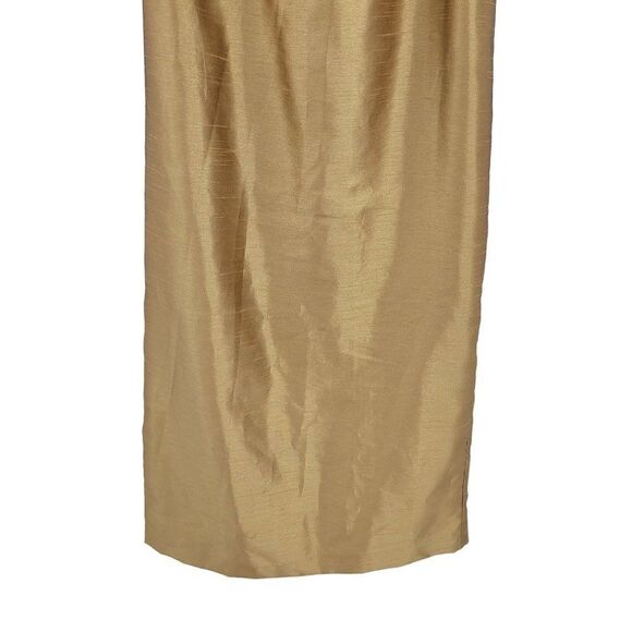 Vintage 80's Formal‎ Maxi Skirt Set 8P Gold Metallic Modest Mother of the Bride - Picture 15 of 16